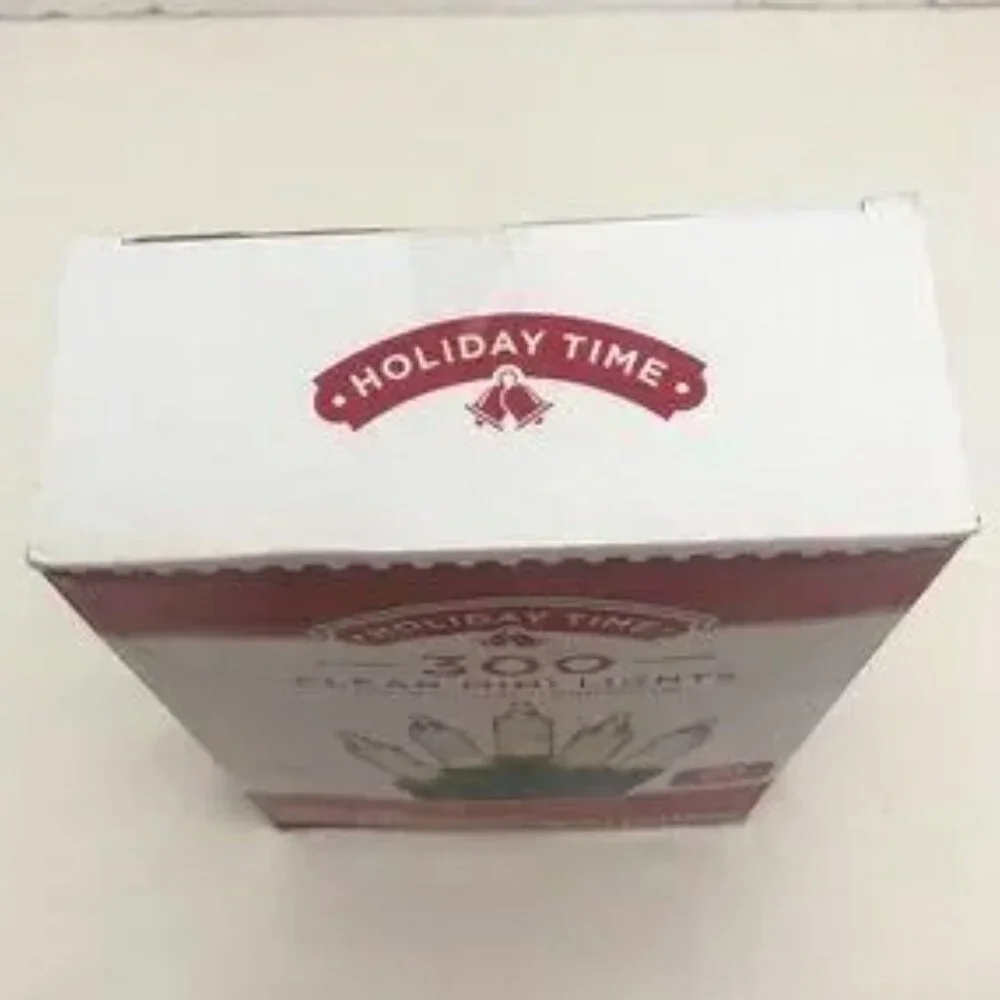 Holiday Time Clear 300 Mini Clear Lights Green Wire and 62.5 ft New in Box